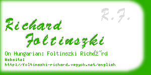 richard foltinszki business card